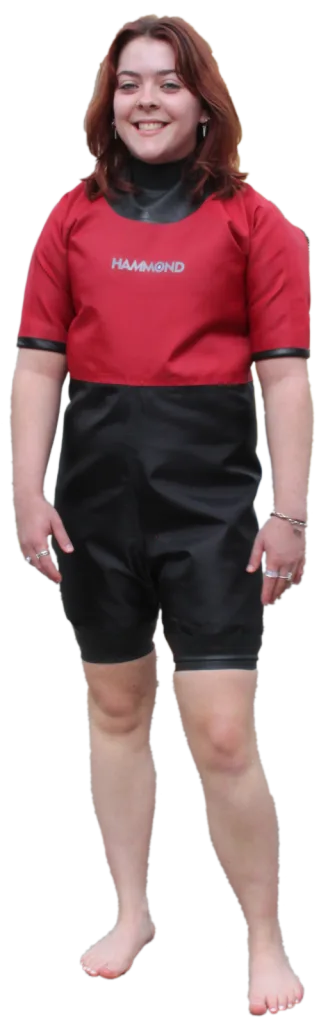 Hammond Shortie drysuit. For use keeping a medical Hickman line dry