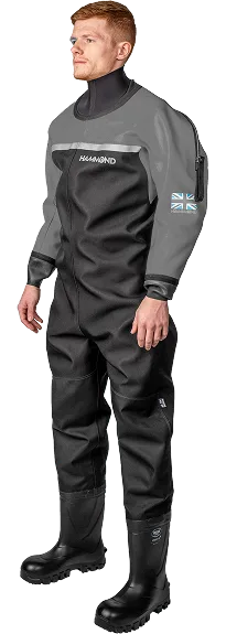 Hammond Industrial drysuit. Commercial river and lake maintenance drysuit.